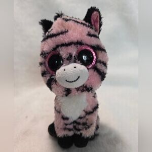 ZOEY Ty Beanie Boos Zebra Pink and Black Stuffed Toy Plush 2014